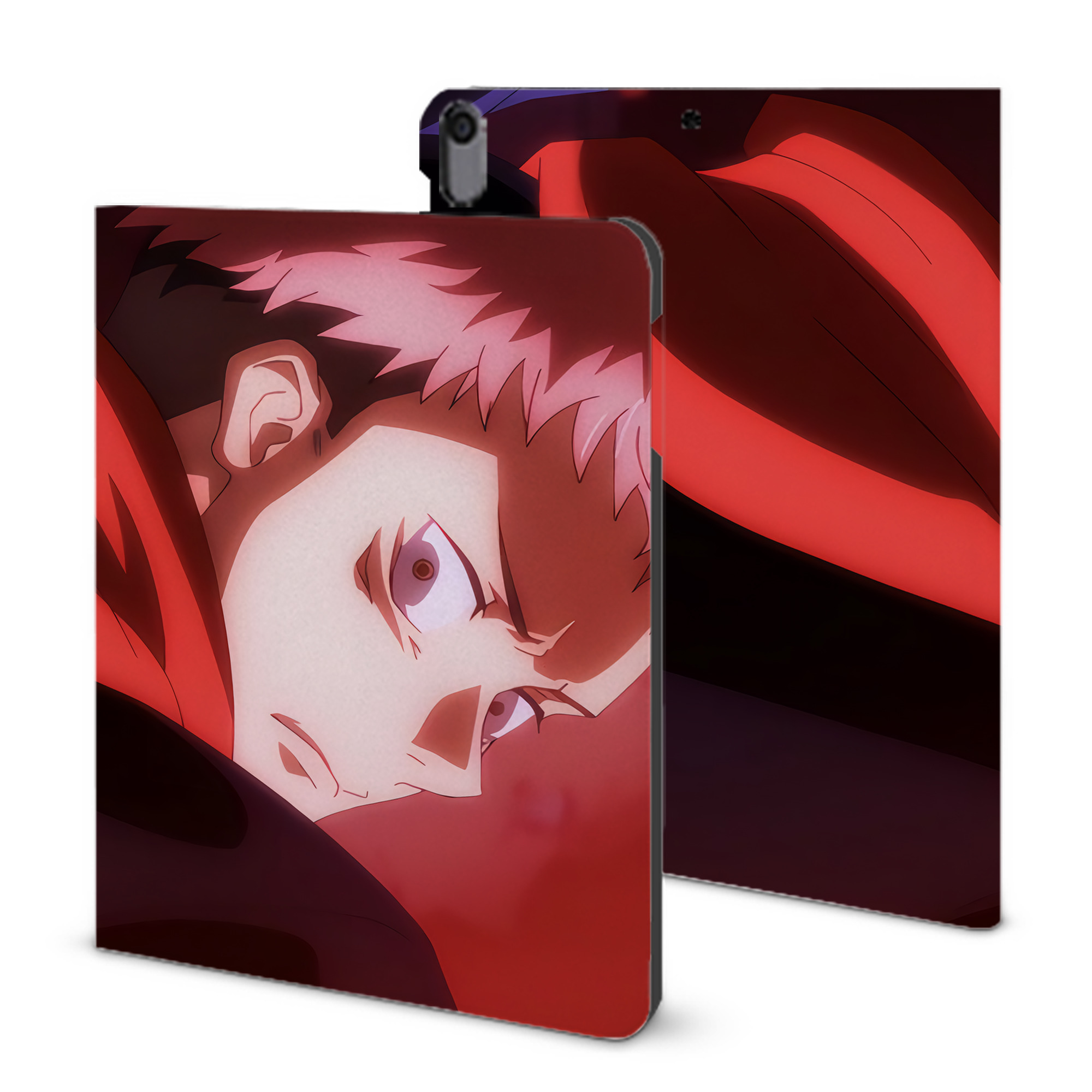 （画像用） 呪術廻戦 Jujutsu Kaisen IPad ケース ブック型 PUレザー TPU 耐衝撃 軽量 薄型 ペン収納なし 全面保護 IPad 各モデル対応